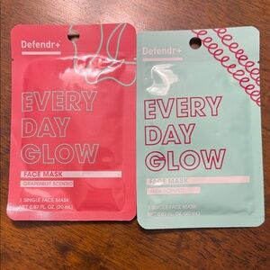 Every Day Glow Face Mask Set - Pink and Green